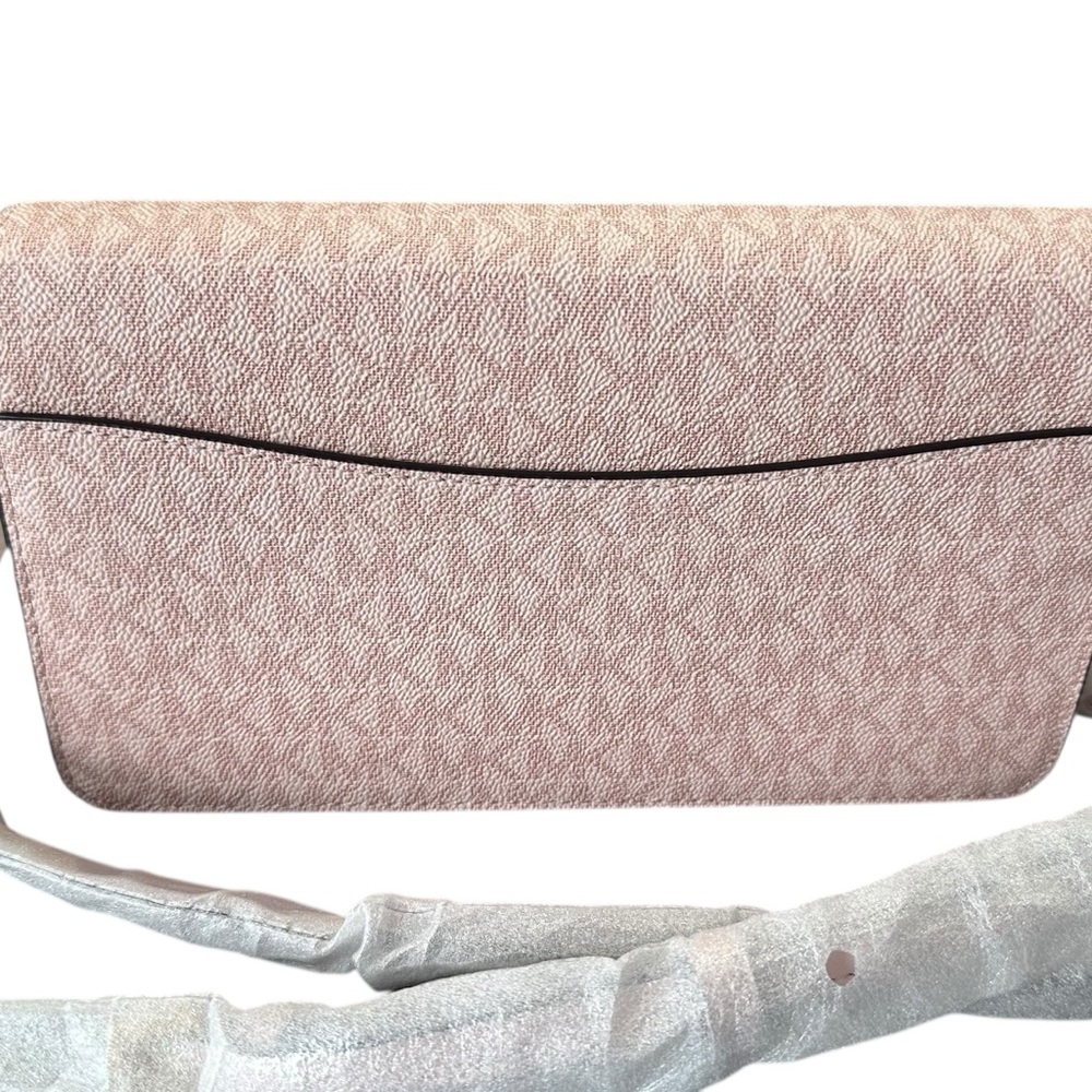 Michael Kors Jet Set Medium Signature Logo Crossbody Bag Powder Blush 35F5GTVC - Picture 5 of 11